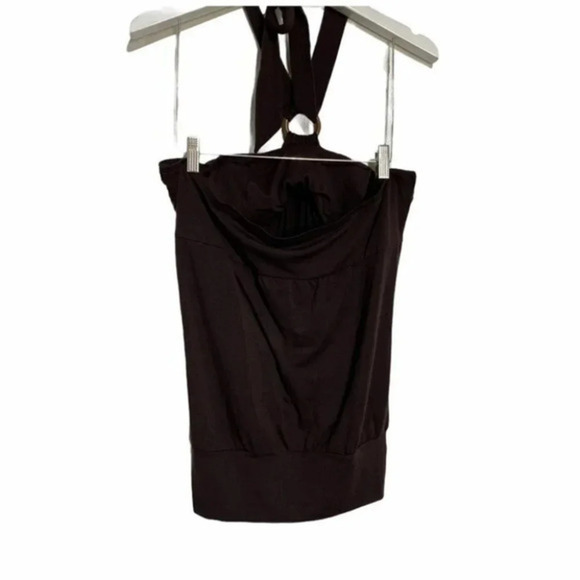 Studio 1940 L brown halter top Y2K Retro Vintage - Picture 3 of 6